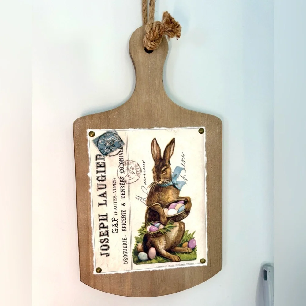 Joseph Laugier Rustic Farmhouse Brown Rabbit Cutting Board Decor Set of 2